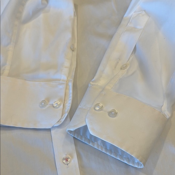 Thomas Pink Brand Dress Shirt Slim Fit White Formal Wear Men's 16 1/2 Cotton - Picture 10 of 12